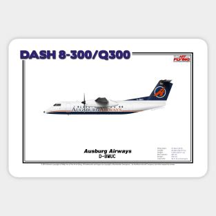 DeHavilland Canada Dash 8-300/Q300 - Ausburg Airways (Art Print) Sticker